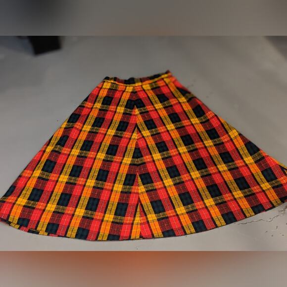Vintage Plaid Wool Circle Skirt - Picture 1 of 1